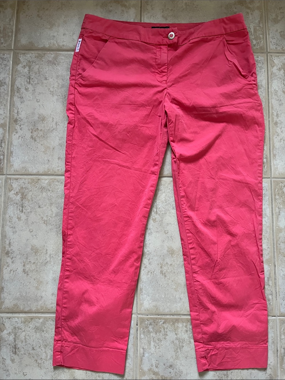 Armani Jeans Straight Leg Women’s Crop Jeans in Coral